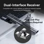 Vention Presentador Inalámbrico KQIH0 con Láser Rojo, Gris, USB-A y USB-C